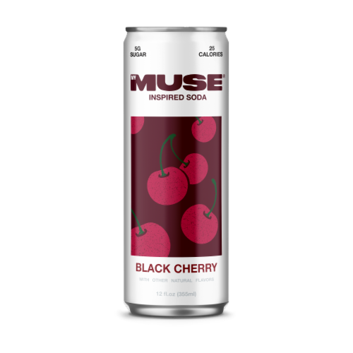MyMuse® Black Cherry Soda Can Perspective: front