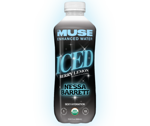 MyMuse® Organic Nessa Barret Iced Berry Lemonade Enhanced Water Bottle Perspective: front