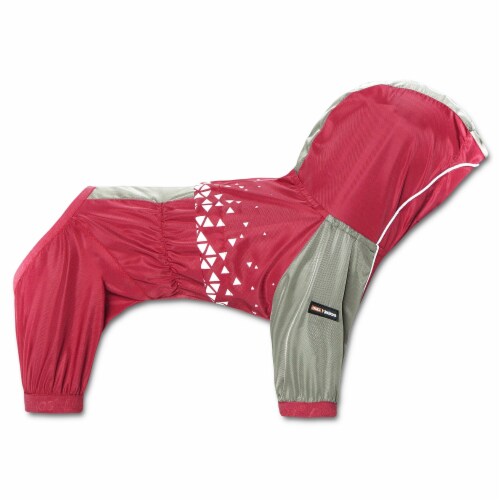 Dog Helios JKHL15RDLG Vortex Full Bodied Waterproof Windbreaker Dog Jacket - Red - Large Perspective: front