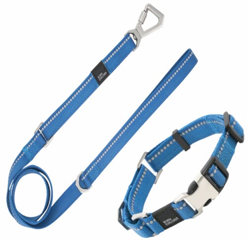 Pet Life Advent Outdoor Series Reflective Durable Martingale Training Dog Leash and Collar Perspective: front