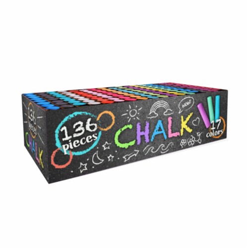 Gener8 GS5936M Chalk Set, Multi Color - 136 Piece Perspective: front