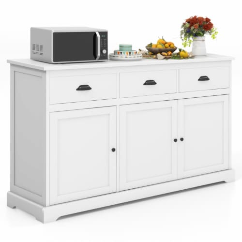 White discount server table