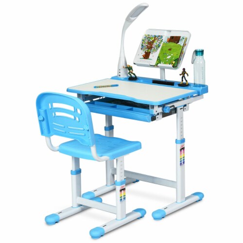 Multi-Function Kids Desk & Chair Set Height Adjustable School Study Table,  Blue, 1 Unit - Kroger