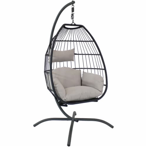 Garden egg chair grey clearance