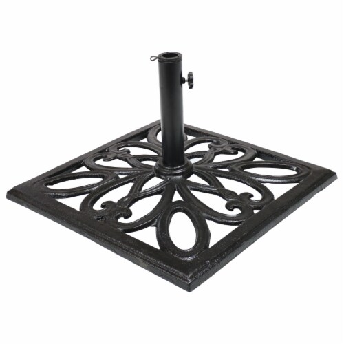 ongeduldig Riet Geslaagd 22 Square Patio Umbrella Base Stand Holder Cast Iron Imperial Black Finish,  13.25 - Metro Market