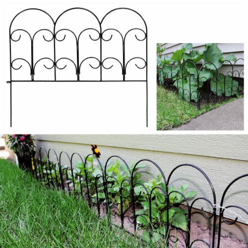 Sunnydaze 40-Piece Victorian Steel Garden Border Fencing - 60 ft ...