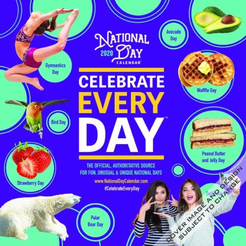 BrownTrout 2020 National Day 16-Month Wall Calendar Perspective: front