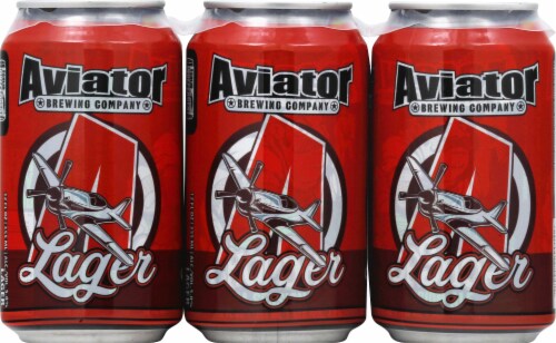 Aviator Brewing Company Lager Beer Perspective: front