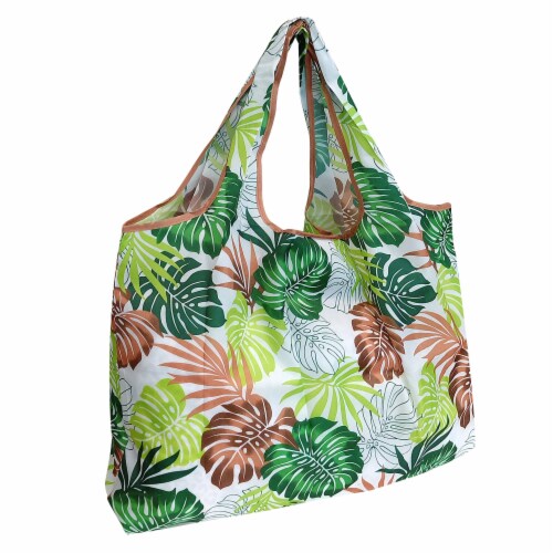 Wrapables Large Nylon Reusable Shopping Bag, Ferns, 1 - Kroger