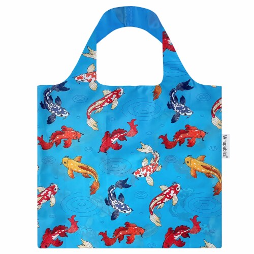 Wrapables AllyBag Collection Reusable Shopping Bag, Koi Fish Perspective: front