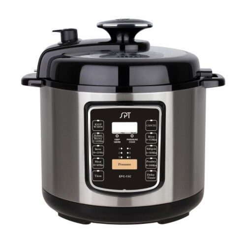 SPT EPC-13CA 6.5 qt. Electric Stainless Steel Pressure Cooker with Quick Release Perspective: front