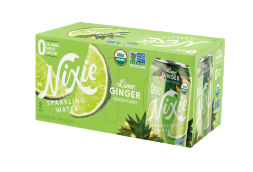 Nixie Lime Ginger Flavored Sparkling Water Cans