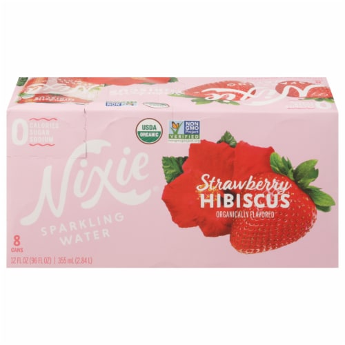 Nixie Strawberry Hibiscus Flavored Sparkling Water Cans