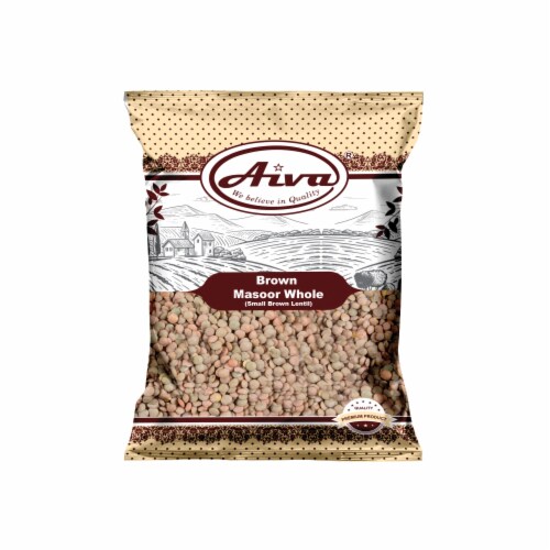 Aiva Masoor Whole Brown (Crimson Lentils) 2 lb Perspective: front