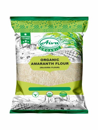 Aiva Organic Amaranth Flour | Rajgaro or Rajagro Flour 2 lb Perspective: front