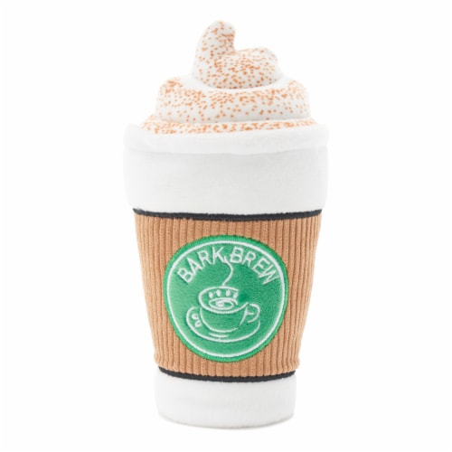 Bark Roast coffee cup dog toy Perspective: front