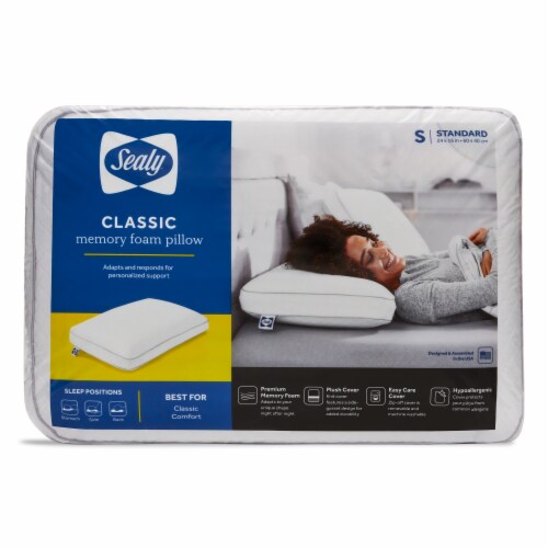 Sealy® Essentials Classic Memory Foam Pillow Perspective: front