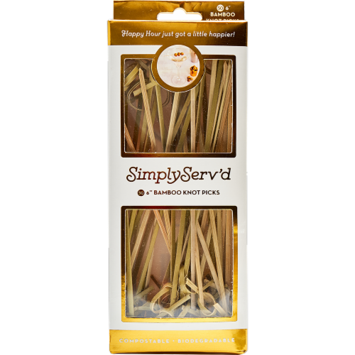 Simply Serv'd Bamboo Knot Picks Perspective: front