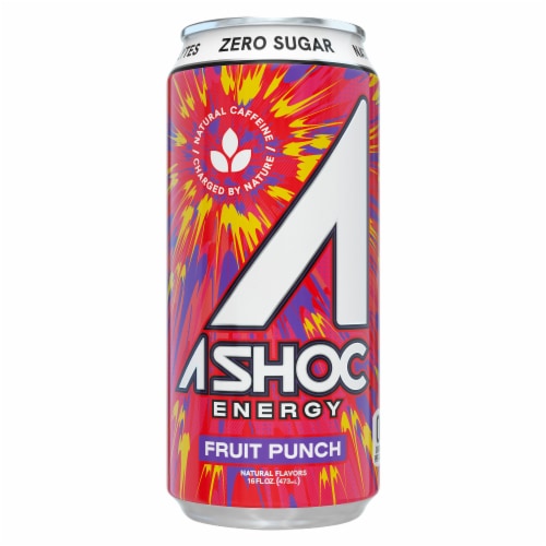 ASHOC Accelerator Fruit Punch Smart Energy Drink Can Perspective: front