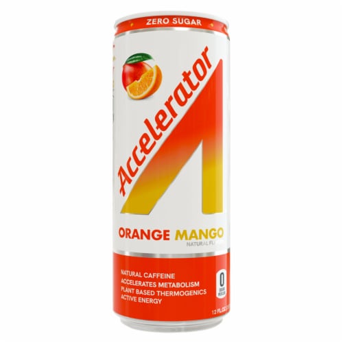 Adrenaline Shoc Orange Mango Accelerator Energy Drink Perspective: front
