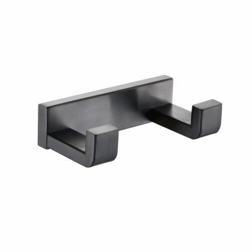 Bagno Bianca Stainless Steel Double Robe Hook - Gun Metal, 1 - Kroger