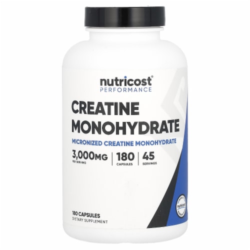 Creatine Monohydrate Capsules [3000 MG] [180 CAPS] Perspective: front