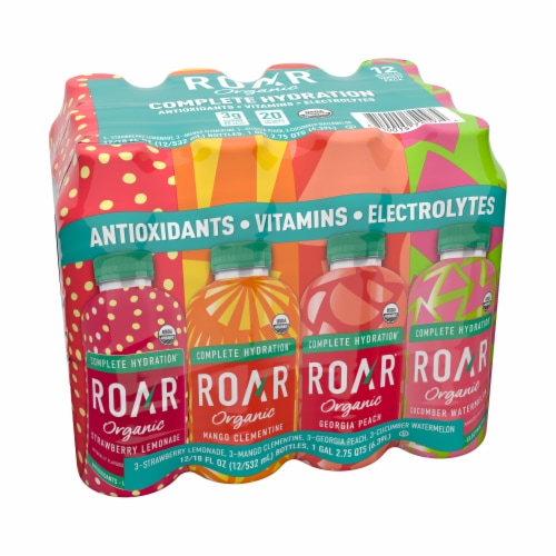 Roar Complete Hydration Organic Flavored Electrolyte Drink Variety Pack Perspective: front