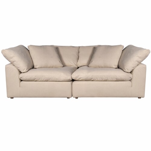 2 Piece 88 Wide Slipcovered Modular Sectional Sofa Large