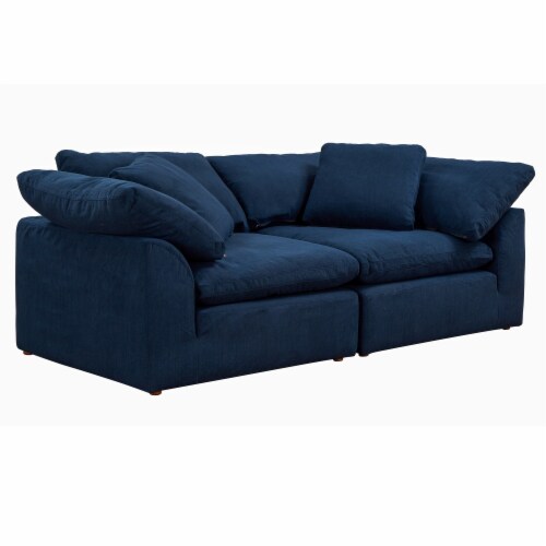 2 Piece 88 Wide Slipcovered Modular Sectional Sofa Large