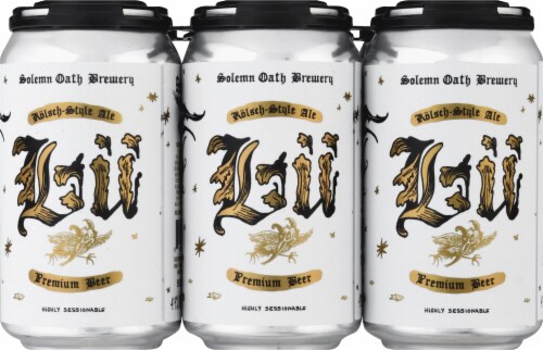Solemn Oath Brewery Lu Kolsch-Style Ale Perspective: front