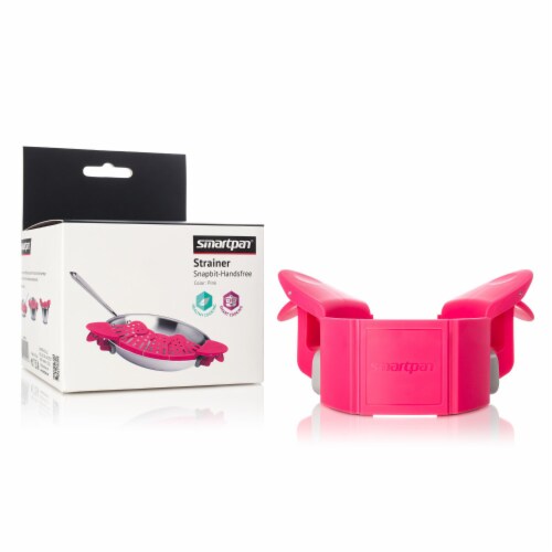 SmartPan Snapbit-Handsfree Strainer - Pink Perspective: front