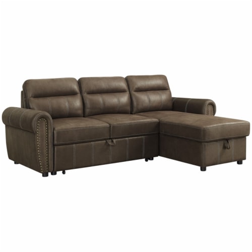 Reversible Sleeper Sectional Sofa Storage Chaise in Brown Lilola Home, 1 Smith’s Food and Drug
