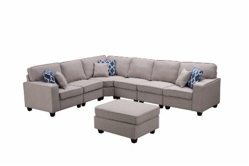 Modular Sectional Sofa With Ottoman