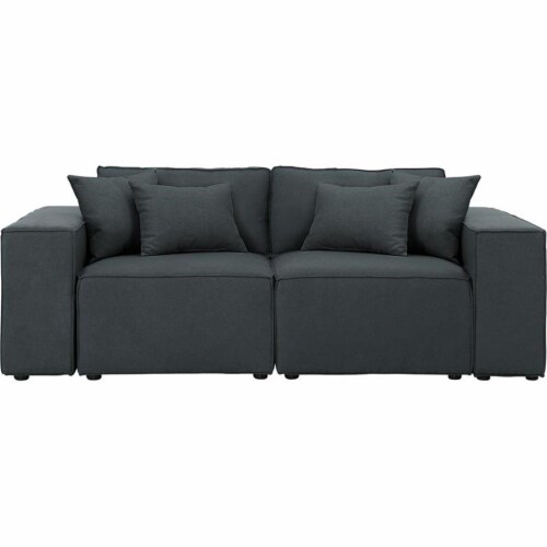 Gymax sofa couch loveseat fabric upholstered curved armrest home living room furniture discount
