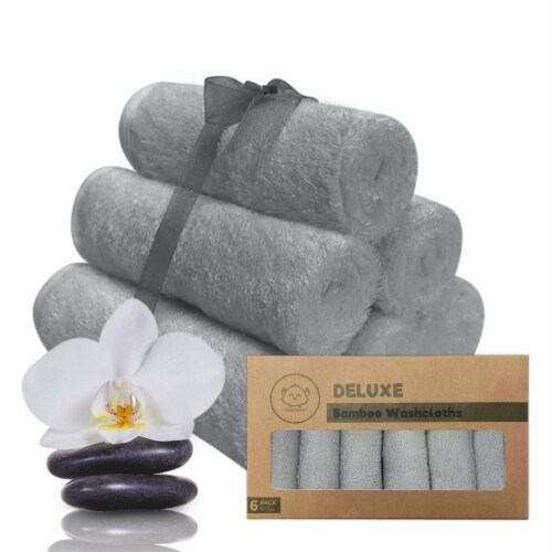 Gray washcloths sales