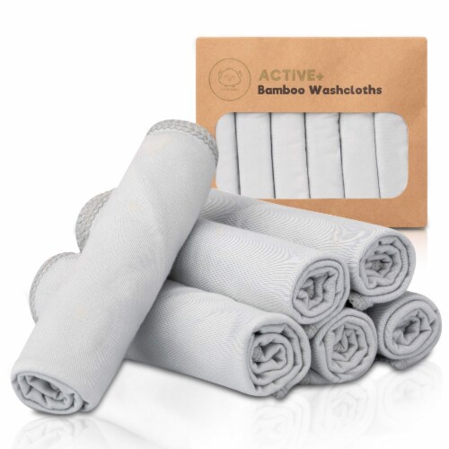 Organic Bamboo Washcloths, 6-pack. Bamboo Towels, Ideal for