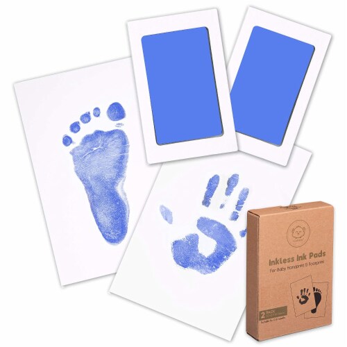 2-Pack Hand & Footprints Inkless Ink Pads (Sky Blue), 2 - Fry's