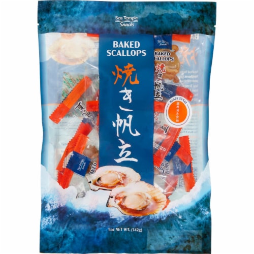 Sea Temple Snacks Baked Scallops, 5 Ounce Perspective: front