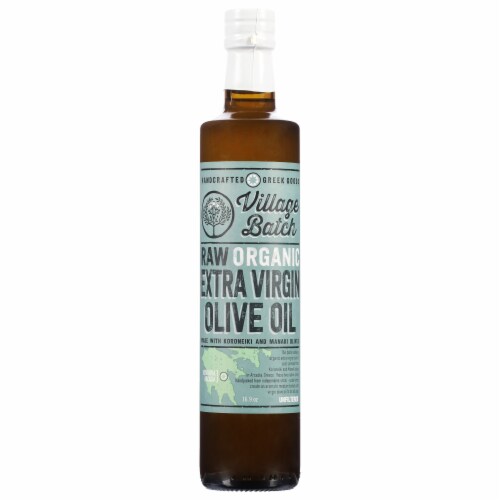 Village Batch Raw Organic Extra Virgin Olive Oil Perspective: front