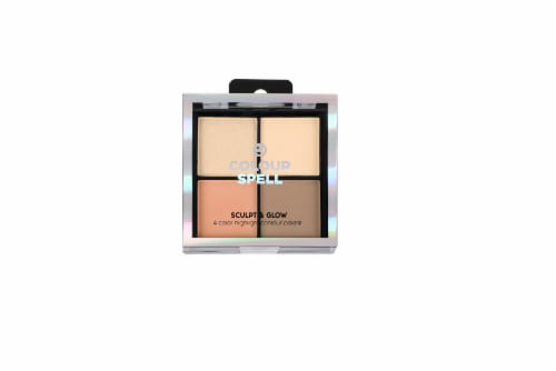 Colour Spell Sculpt & Glow 4 Color Highlight Contour Palette Perspective: front