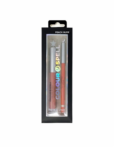 Colour Spell Peach Nude Matte Lipstick Set Perspective: front