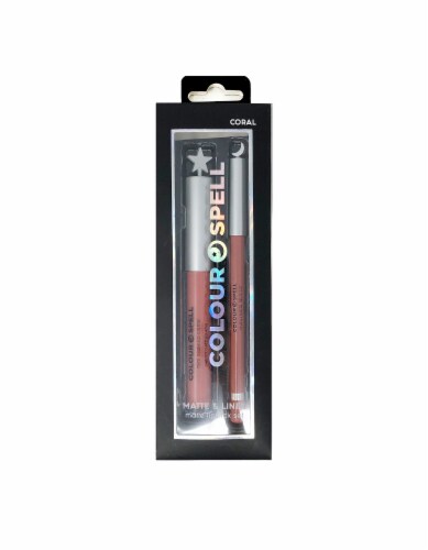 Colour Spell Matte & Liner Lipstick Set - Coral Perspective: front