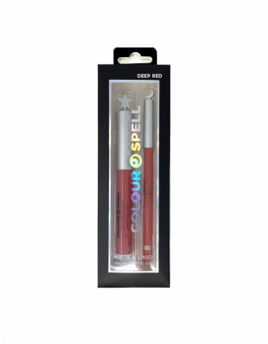 Colour Spell Deep Red Matte Lipstick Set Perspective: front