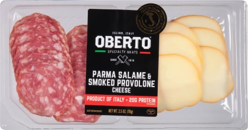 Oberto Parma Salame & Smoke Provolone Cheese Perspective: front