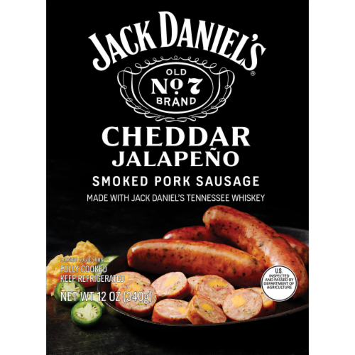 Jack Daniel's® Cheddar Jalapeno Smoked Pork Sausage Links Perspective: front