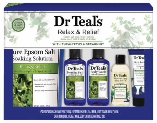 Dr Teal's® Eucaluptus & Spearmint Relax & Relief Gift Set Perspective: front
