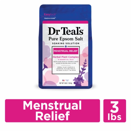 Dr Teal's® Menstrual Relief Pure Epsom Salt Soaking Solution Perspective: front