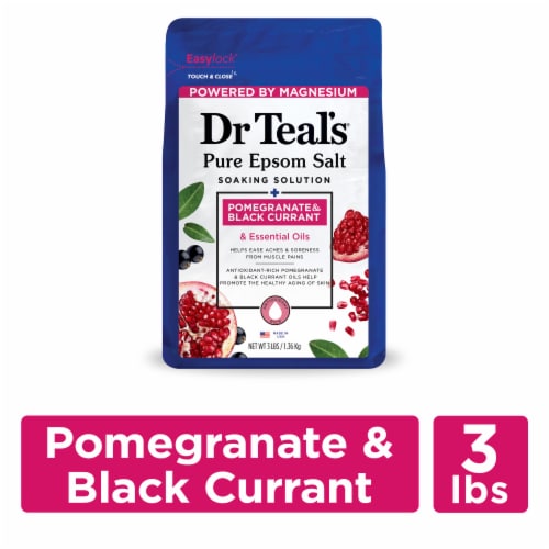 Dr Teal's® Pomegranate and Black Currant With Pure Epsom Salt Magnesium Soak Perspective: front