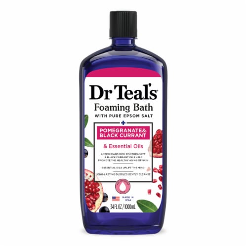 Dr Teal's® Pomegranate & Black Currant Foaming Bath With Pure Epsom Salt Perspective: front