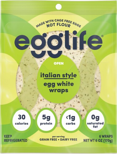 Egglife® Italian Style Egg White Wraps Perspective: front